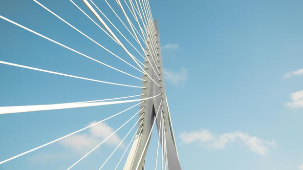 Buitenverf op de erasmusbrug
